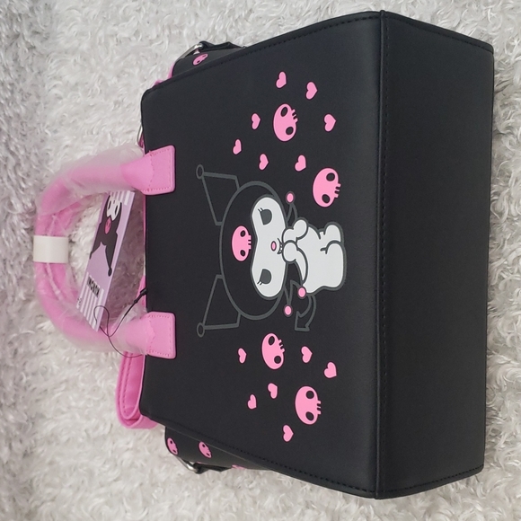 NWT Loungefly Kuromi satchel crossbody and make-up bag - Picture 7 of 13